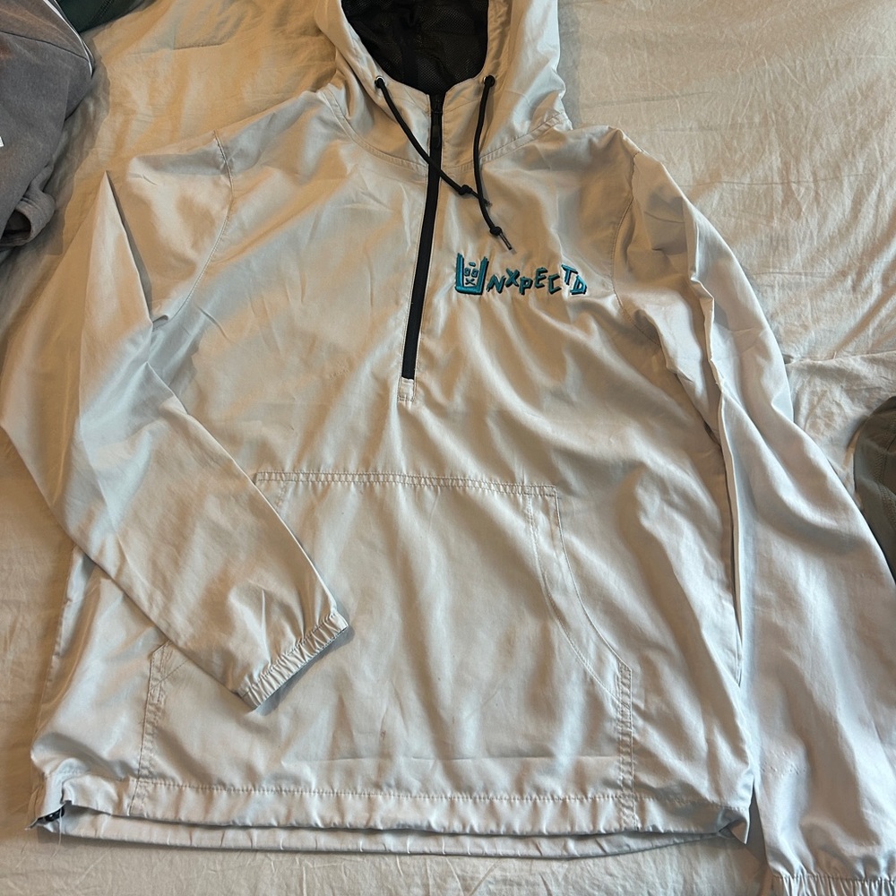 White Windbreaker Jacket